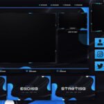 DARK BLUE FREE STREAM OVERLAY TEMPLATE FREE DOWNLOAD