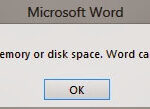 Khắc phục lỗi There is insufficient memory or disk space. Word cannot display the requested font